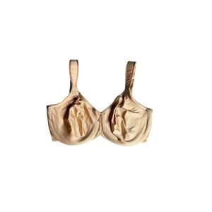 Wacoal sz 32DD Underwire Support Smooth 3 Hook/Eye Closure Beige Bra